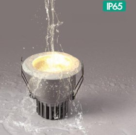 15W 3.8 inches Coutout Waterproof IP65 CRI>80 Round LED Downlight Vapor Proof Fit for Shower, Sauna and Outdoor Lighting