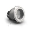 (image for) 15W 3.8 inches Coutout Waterproof IP65 CRI>80 Round LED Downlight Vapor Proof Fit for Shower, Sauna and Outdoor Lighting