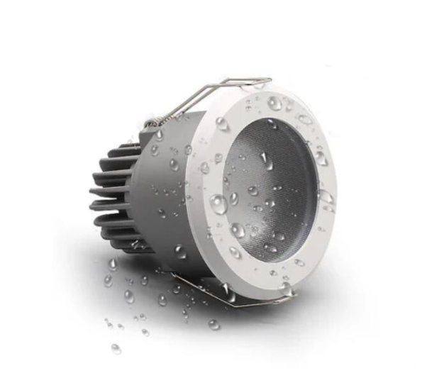 (image for) 15W 3.8 inches Coutout Waterproof IP65 CRI>80 Round LED Downlight Vapor Proof Fit for Shower, Sauna and Outdoor Lighting