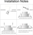 (image for) 15Watt 92mm (3.62'') Cutout COB LED Ceiling Light, Anti-Glare Tilt LED Spotlight Twist LED Recessed Downlight, Spotlight Kit