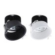 (image for) 15Watt 92mm (3.62'') Cutout COB LED Ceiling Light, Anti-Glare Tilt LED Spotlight Twist LED Recessed Downlight, Spotlight Kit