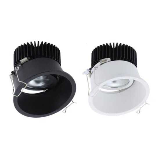 (image for) 15Watt 92mm (3.62\'\') Cutout COB LED Ceiling Light, Anti-Glare Tilt LED Spotlight Twist LED Recessed Downlight, Spotlight Kit