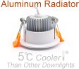 (image for) 10 Pack 3W Dimmable Antifog LED Downlight CRI80 Flat Diffuser Ceiling Light -2-3/8'' Cutout
