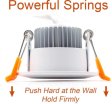 (image for) 10 Pack 3W Dimmable Antifog LED Downlight CRI80 Flat Diffuser Ceiling Light -2-3/8'' Cutout