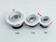 (image for) 4 Pack RGBW Super Bright Modern Recessed LED Lighting Adjustable 15°-60°Beam Angle, Ambient Lighting 8W 12V/24V White Round LED Embedded Aluminum Indoor Ceiling Downlight for Hotel，Bar，Dancing Room，Restaurant