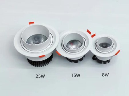 (image for) 4 Pack RGBW Super Bright Modern Recessed LED Lighting Adjustable 15°-60°Beam Angle, Ambient Lighting 8W 12V/24V White Round LED Embedded Aluminum Indoor Ceiling Downlight for Hotel，Bar，Dancing Room，Restaurant