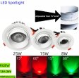 (image for) 4 Pack RGBW Super Bright Modern Recessed LED Lighting Adjustable 15°-60°Beam Angle, Ambient Lighting 8W 12V/24V White Round LED Embedded Aluminum Indoor Ceiling Downlight for Hotel，Bar，Dancing Room，Restaurant