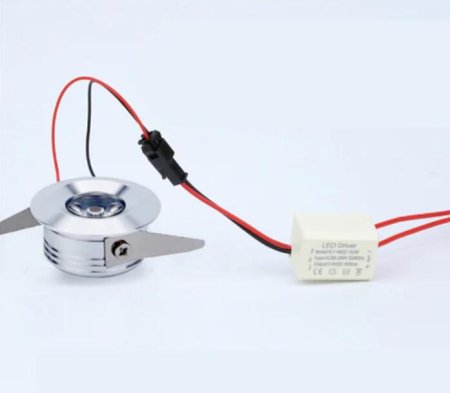 (image for) 1x3W LED Downlight - Diameter 40mm - 30 Degree Mini Recessed LED Light Small Ceiling Downlight Cabinet LED Light with LED Driver