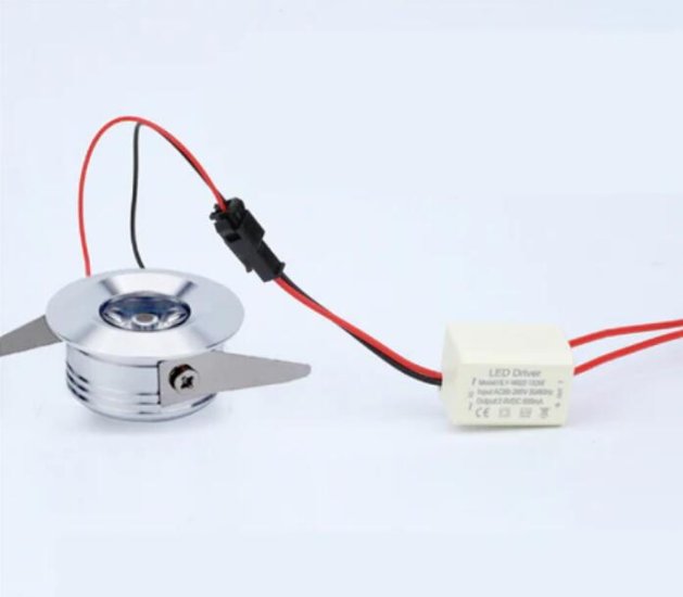 (image for) 1x3W LED Downlight - Diameter 40mm - 30 Degree Mini Recessed LED Light Small Ceiling Downlight Cabinet LED Light with LED Driver