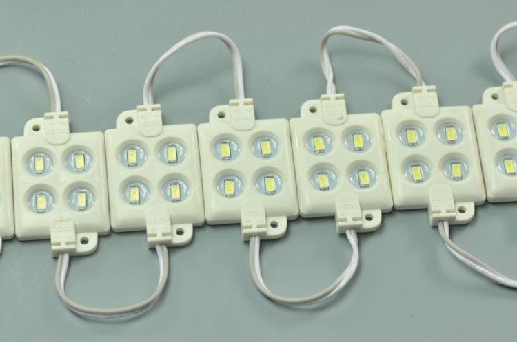(image for) 5630 SMD LED Injection Modules 5630 4 LED Injection Molding Modules 36x36MM 12V 2W Waterproof Modules