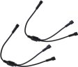 (image for) 2pcs Pack 1-2 Splitter Current Division Cord, with Waterproof Male and Female Connector, Copper Core Wire,Lighting Accessories Fittings for LED Inground/Step Stair/Underwater Swimming Pool Lights