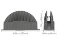 (image for) 10W Semi-circular Gray Finish Window Frame LED Light for Architecture Graphic/Doorframe/Hallway/Outdoor Landscape Decorative Lighting