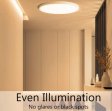 (image for) 2 Pack 12 Inch Modern LED Ceiling Light Flush Mount 24W Kitchen Bedroom Bathroom Lamp