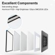 (image for) 12inch 24W LED Ceiling Light Flush Mount, 3200LM Black Flat Ceiling Lamp, Square Low Profile Lighting Fixture for Bedroom, Kitchen, Living Room, Stairwell