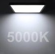 (image for) 12inch 24W LED Ceiling Light Flush Mount, 3200LM Black Flat Ceiling Lamp, Square Low Profile Lighting Fixture for Bedroom, Kitchen, Living Room, Stairwell