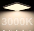 (image for) 12inch 24W LED Ceiling Light Flush Mount, 3200LM Black Flat Ceiling Lamp, Square Low Profile Lighting Fixture for Bedroom, Kitchen, Living Room, Stairwell