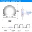 (image for) Hollywood Style LED Vanity Mirror Lights Kit with 10 3Colors Adjustable 1.77'' Light Bulbs, Perfect for Makeup Vanity Table Set in Dressing Room