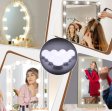 (image for) Hollywood Style LED Vanity Mirror Lights Kit with 10 3Colors Adjustable 1.77'' Light Bulbs, Perfect for Makeup Vanity Table Set in Dressing Room