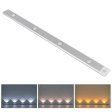 (image for) 2 Pack 3-Color Dimmable LED Motion Sensor Under Cabinet Light, Rechargeable Magnetic Wireless Under Counter Lighting for Kitchen Bedroom Closet Cupboard Wardrobe Stairs Corridor