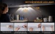 (image for) 2 Pack 3-Color Dimmable LED Motion Sensor Under Cabinet Light, Rechargeable Magnetic Wireless Under Counter Lighting for Kitchen Bedroom Closet Cupboard Wardrobe Stairs Corridor