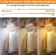 (image for) 2 Pack PIR Motion Sensor LED Cabinet Light, Under Counter Closet Lighting, Wireless USB Rechargeable Light Indoor, CCT 2700-6500K Color Changeable for Kitchen, Wardrobe, Closet, Hallway