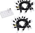 (image for) 2-Pack Dimmable Waterproof LED Outdoor String Lights - Hanging, 2W Edison Bulbs - 48Ft Commercial Lights for Decor for Patio, Backyard, Garden, Bistro¨C S14 Black - Warm White,Blk(96ft)