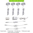 (image for) 4pcs Pack LED Under Cabinet Lighting 2.5W 12VDC Ultra Thin, 3 Switches are Available Controllable Puck Light for Motorhome, Caravan, Truck, Kitchen, Wine Cabinet, Wardrobe