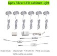 (image for) 6pcs Packing LED Under Cabinet Lighting 2.5W 12VDC Ultra Thin, 3 Switches are Available Controllable Puck Light for Motorhome, Caravan, Truck, Kitchen, Wine Cabinet, Wardrobe