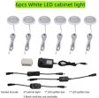 (image for) 6pcs Packing LED Under Cabinet Lighting 2.5W 12VDC Ultra Thin, 3 Switches are Available Controllable Puck Light for Motorhome, Caravan, Truck, Kitchen, Wine Cabinet, Wardrobe