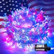 (image for) 2pcs Pack of 66ft 200 LED Christmas String Lights Indoor Outdoor Waterproof Christmas Lights Clear Wire, 8 Modes Twinkle Lights Plug in for Tree Room Bedroom Wedding Christmas Decorations