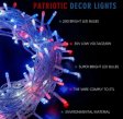 (image for) 2pcs Pack of 66ft 200 LED Christmas String Lights Indoor Outdoor Waterproof Christmas Lights Clear Wire, 8 Modes Twinkle Lights Plug in for Tree Room Bedroom Wedding Christmas Decorations