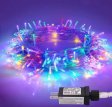(image for) 2pcs Pack of 66ft 200 LED Christmas String Lights Indoor Outdoor Waterproof Christmas Lights Clear Wire, 8 Modes Twinkle Lights Plug in for Tree Room Bedroom Wedding Christmas Decorations