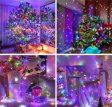 (image for) 2pcs Pack of 66ft 200 LED Christmas String Lights Indoor Outdoor Waterproof Christmas Lights Clear Wire, 8 Modes Twinkle Lights Plug in for Tree Room Bedroom Wedding Christmas Decorations