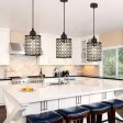 (image for) 3 Pack Black Adjustable Crystal Chandeliers with 3 Color LED Bulbs, Hanging Ceiling Pendants,3 Lighting Colors 3000K/4000K/6000K