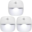 (image for) 3 Pack LED Motion Sensor Light, Cordless Battery-Powered LED Night Light, Wall Light, Closet Lights, Safe Lights for Stairs, Hallway, Bathroom, Kitchen, Cabinet (White)