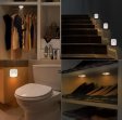 (image for) 3 Pack LED Motion Sensor Light, Cordless Battery-Powered LED Night Light, Wall Light, Closet Lights, Safe Lights for Stairs, Hallway, Bathroom, Kitchen, Cabinet (White)