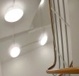 (image for) 36W 19.68 inch (500mm) odern LED Flush Mount Ceiling Light Fixture Round Acrylic Shade White Finish Mushroom Shape and CCT changable with RF control