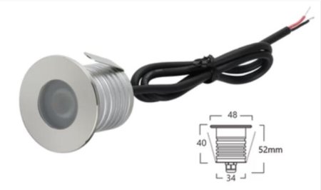 (image for) 8PCS Pack 3W IP68 Underwater LED Lights Round Stainless Steel Cover Villa Garden Swimming Pool LED Light