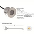 (image for) 8PCS Pack 3W IP68 Underwater LED Lights Round Stainless Steel Cover Villa Garden Swimming Pool LED Light