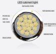 (image for) 4pcs Pack Round LED Under Cabinet Lighting Stainless Steel LED Puck Light 2W 12VDC, 3 Switches Optional Controllable Puck Light for Motorhome, Caravan, Truck, Kitchen, Wine Cabinet, Wardrobe