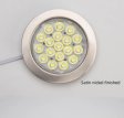 (image for) 4pcs Pack Round LED Under Cabinet Lighting Stainless Steel LED Puck Light 2W 12VDC, 3 Switches Optional Controllable Puck Light for Motorhome, Caravan, Truck, Kitchen, Wine Cabinet, Wardrobe