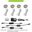 (image for) 4pcs Pack Round LED Under Cabinet Lighting Stainless Steel LED Puck Light 2W 12VDC, 3 Switches Optional Controllable Puck Light for Motorhome, Caravan, Truck, Kitchen, Wine Cabinet, Wardrobe