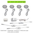 (image for) 4pcs Pack Round LED Under Cabinet Lighting Stainless Steel LED Puck Light 2W 12VDC, 3 Switches Optional Controllable Puck Light for Motorhome, Caravan, Truck, Kitchen, Wine Cabinet, Wardrobe