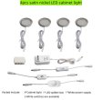 (image for) 4pcs Pack Round LED Under Cabinet Lighting Stainless Steel LED Puck Light 2W 12VDC, 3 Switches Optional Controllable Puck Light for Motorhome, Caravan, Truck, Kitchen, Wine Cabinet, Wardrobe