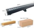 (image for) Linkable 5060 Linear LED RGB Wall Washer Lights with Remote Controller, 36W Waterproof Color Changing Wall Washer LED Light for Outdoor/Indoor Lighting Projects, Hotels, Building Wall Decorations