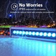 (image for) Linkable 5060 Linear LED RGB Wall Washer Lights with Remote Controller, 36W Waterproof Color Changing Wall Washer LED Light for Outdoor/Indoor Lighting Projects, Hotels, Building Wall Decorations