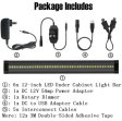 (image for) 6 Pack 7mm Thick Black Finish LED Under Cabinet Lighting Kit Dimmable 1800LM CRI90 SMD2835 12V 30W with Dimmer & Power SUpply Included