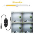 (image for) 6 Pack 7mm Thick Black Finish LED Under Cabinet Lighting Kit Dimmable 1800LM CRI90 SMD2835 12V 30W with Dimmer & Power SUpply Included