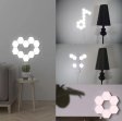 (image for) 6 Pack Hexagonal LED Wall Light, DIY Modular Touch Sensitive Lights LED Night Light
