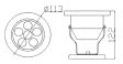 (image for) 4 Pack 6W LED Under Water Light, Stainless Steel Housing, 113mm in Diameter, Single Color DC24V, IP68 Waterproof Fountain Light
